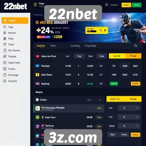 Interface do usuário do site 22nbet é intuitiva